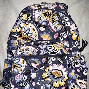 Vera Bradley Quilted Backpack | Blue Pink Yellow | Like New